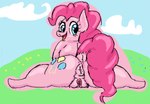 anus big_butt butt cutie_mark dustbunny404 equid equine female feral friendship_is_magic genitals hasbro horse looking_at_viewer mammal my_little_pony pinkie_pie_(mlp) pony puffy_anus pussy rear_view solo