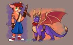 Rating: s
ID: 5598962
Date: 2025-05-26 03:06:53 -0400
Status: active
Score: 20
2022 activision anthro bag bandicoot boomerang bottomwear bracelet clevzx clothing crash_bandicoot crash_bandicoot_(series) digital_drawing_(artwork) digital_media_(artwork) dragon duo eyewear feral footwear gloves goggles green_eyes handwear hi_res horn jewelry male mammal marsupial mythological_creature mythological_scalie mythology pants purple_body purple_eyes scalie scarf shoes signature simple_background spyro spyro_the_dragon tail tattoo tongue wings post #5598962