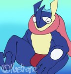 anthro bulge generation_6_pokemon greninja hi_res male male/male nasthane nintendo pokemon pokemon_(species)