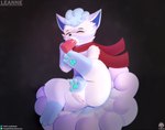 absurd_res alolan_form alolan_vulpix blue_body blush bodily_fluids butt cum cum_in_mouth cum_inside disembodied_penis duo eyes_closed fan_character female feral generation_7_pokemon genital_fluids genitals hi_res leanne_(lyonkitsune) male male/female nintendo oral oral_penetration pawpads paws penetration penis pokemon pokemon_(species) pussy regional_form_(pokemon) senz spread_legs spreading tail text url white_body