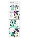 absurd_res animal_genitalia animal_penis bonbon_(mlp) comic dialogue duo english_text equid equine equine_genitalia equine_penis fearingfun female feral friendship_is_magic genitals green_body hasbro hi_res horn lyra_heartstrings_(mlp) male mammal my_little_pony mythological_creature mythological_equine mythology penis simple_background text unicorn white_background