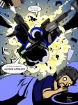 2018 absurd_res anubis2pabon288 assault_rifle avian beard bed bedding bird black_hair blanket blue_body bullet calendar controller dialogue digital_drawing_(artwork) digital_media_(artwork) disturbed dualshock dualshock_4 duo electronics empty_eyes english_text exclamation_point explosion facial_hair furniture game_console game_controller gun hair hi_res human lying mammal more_dakka nintendo nintendo_3ds nintendo_ds_family penguin pillow playstation playstation_4 playstation_controller ranged_weapon rifle signature sony_corporation sony_interactive_entertainment speech_bubble submachine_gun text weapon wireless_controller