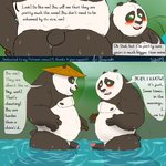 1:1 anthro ari_guardian ball_tuft balls bear black_body black_fur blush butt clothing comic comparing comparing_penis dialogue dreamworks duo embarrassed english_text eyes_closed father_(lore) father_and_child_(lore) father_and_son_(lore) flaccid foreskin fur genitals giant_panda green_eyes hat headgear headwear hi_res humanoid_genitalia humanoid_penis incest_(lore) kung_fu_panda li_shan_(kung_fu_panda) male male/male mammal master_po_ping moobs nipples overweight overweight_male parent_(lore) parent_and_child_(lore) parent_and_son_(lore) partially_retracted_foreskin penis realistic_penis_size retracted_foreskin small_penis son_(lore) text tuft water wet white_body white_fur