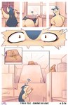 2022 absurd_res appliance bent_over butt comic detailed_background fridge fur generation_2_pokemon hi_res kitchen kitchen_appliance lapatte male nintendo overweight overweight_male pokemon pokemon_(species) sink tan_body tan_fur typhlosion