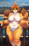 Rating: q
ID: 5529738
Date: 2025-04-25 15:22:10 -0400
Status: active
Score: 16
2025 absurd_res anthro artist_name beach big_breasts bikini blue_bikini blue_clothing blue_eyes blue_sky blue_swimwear bracelet breasts brown_hair cavemanon_studios cleavage clothed clothing curvy_figure day deadassspider eyelashes fan_character feathered_wings feathers female front_view hair head_crest hi_res jewelry lilith_(deadassspider) looking_at_viewer multicolored_body multicolored_feathers outside prehistoric_species pterosaur reptile scalie sea seaside short_hair skimpy skimpy_bikini sky smile snoot_game solo swimwear text thick_thighs tupandactylus two-piece_swimsuit two_tone_body two_tone_feathers voluptuous voluptuous_anthro voluptuous_female water watermark white_body white_feathers wide_hipped_anthro wide_hipped_female wide_hips wings yellow_body yellow_feathers post #5529738
