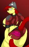 2015 anthro big_breasts big_butt bottomwear bra breasts butt clothing earth_pony english_text equid equine fan_character female green_eyes hair hasbro hat headgear headwear hi_res horse jacket jrvanesbroek kitty_cat_(jrvanesbroek) mammal my_little_pony pony pupils red_hair shorts side_boob slit_pupils solo spikes studs text topwear underwear