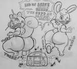 Rating: e
ID: 5563336
Date: 2025-05-10 21:43:46 -0400
Status: active
Score: 5
2024 4_fingers absurd_res anthro apple big_butt boombox buckteeth butt candy candy_apple cheek_tuft clothing crouching cuddles_(htf) dessert duo english_description english_text exclamation_point facial_tuft fauxtellno1 fingers food footwear fruit happy_tree_friends head_tuft heart_nose heart_symbol hi_res lagomorph lazy_eye leporid lollipop long_ears looking_back male mammal monochrome motion_lines musical_note musical_symbol nutty_(htf) on_one_leg one_eye_closed open_mouth plant rabbit rabbit_ears rear_view rodent sciurid shaking_butt shoes slippers small_tail smile standing symbol tail teeth text thick_thighs traditional_media_(artwork) tree_squirrel tuft twerking post #5563336