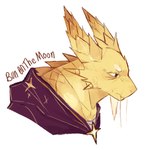 2024 2_horns anthro beard black_eyes bunonthemoon curved_horn dragon eastern_dragon facial_hair horn icon looking_aside male mature_anthro mature_male mythological_creature mythological_scalie mythology scales scalie solo yellow_body yellow_scales