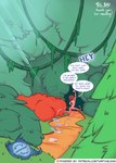 absurd_res bodily_fluids brown_hair butt comic cum cum_drip cum_in_ass cum_inside dialogue dripping english_text femboy forest forest_background genital_fluids gilly_(thirtyhelens) hair hi_res human human_only male mammal nature nature_background not_furry nude plant solo speech_bubble text thirtyhelens tree