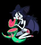 Rating: s
ID: 5606445
Date: 2025-05-29 07:36:10 -0400
Status: active
Score: 2
adventure_time animal_humanoid bat bat_humanoid bat_wings bite_mark black_hair bottomwear breasts cartoon_network cleavage clothed clothing crop_top demon demon_humanoid discount-supervillain dot_eyes eating eating_food eyebrows fangs female food footwear fruit grey_body grey_skin hair hi_res humanoid kneeling mammal mammal_humanoid marceline_abadeer melon membrane_(anatomy) membranous_wings navel plant pointy_ears ponytail puffed_cheeks sandals shirt shoes shorts simple_eyes solo tank_top teeth toony topwear vampire_bat_humanoid watermelon wings post #5606445