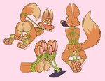 2024 absurd_res anthro anus biped blush bound butt canid canine diane_foxington digital_media_(artwork) dreamworks ears_up english_text eyebrow_piercing facial_piercing feet female foot_fetish foot_focus fox genitals hi_res looking_at_viewer looking_back looking_back_at_viewer magferret_(artist) mammal nude pawpads paws piercing pink_background presenting presenting_anus presenting_hindquarters presenting_pussy pussy raised_tail rear_view signature simple_background solo tail text the_bad_guys tongue tongue_out