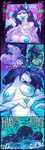 3_eyes abstract_background absurd_res anthro anthro_focus anthro_pred anthro_prey apode areola ass_up attribute_theft big_breasts blue_areola bodily_fluids breasts canid canine comic digestion digestion_noises digital_media_(artwork) domain_expansion draconcopode drooling english_text esophagus extreme_size_difference fangs female female_pred female_prey feral forked_tongue hair hi_res hybrid hypnosis hypnotized_prey in_mouth inside_stomach inside_throat internal japanese_text larger_anthro larger_female legless licking licking_lips loopachino mammal medium_breasts mind_control multi_eye naga neck_bulge neon_colors nipples on_tongue oral_vore pink_body praying_hands purple_hair reptile ringed_eyes saliva scalie serpentine size_difference smaller_anthro smaller_female snake species_transformation spiral_background swallowing teal_eyes teal_nipples teeth text tongue transformation transformation_through_vore vore