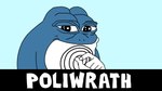 16:9 ambiguous_gender black_eyes blue_body ergomancy generation_1_pokemon hi_res looking_at_viewer meme nintendo pepe_the_frog pokemon pokemon_(species) poliwrath smug_frog solo widescreen