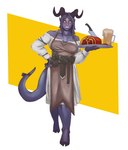 2020 2_horns 5_fingers absurd_res accessory aglet alcohol apron bangs barefoot barmaid beer beer_foam beer_glass beer_mug belt belt_buckle belt_pouch beverage big_breasts big_pupils biped black_horn breasts brown_apron brown_belt brown_clothing buckle clothed clothed_female clothed_humanoid clothing cloven_hooves collarbone container cup deltoids demon demon_humanoid digital_media_(artwork) digital_painting_(artwork) dress eyebrows eyeshadow face-framing_tendrils feet female female_humanoid fingers flower_tattoo food forehead_tattoo front_view full-length_portrait furgonomics glass glass_container glass_mug hair ham hand_on_hip hi_res holding_serving_tray hooves horn horned_humanoid humanoid humanoid_hands humanoid_pointy_ears knife knife_in_meat looking_at_viewer makeup meat medium_hair mug open_mouth open_smile parted_bangs pork portrait possumcrimes pupils purple_body purple_ears purple_eyebrows purple_hair purple_mouth purple_skin purple_tail pyran_linthe red_eyeshadow serving_tray silver_buckle simple_background slightly_chubby slightly_chubby_female slightly_chubby_humanoid smile smiling_at_viewer solo spades_(suit) spiral_horn suit_symbol tail tail_accessory tailed_humanoid tattoo teeth tiefling unguligrade walking white_background white_clothing white_dress white_pupils yellow_eyes yellow_sclera yellow_tattoo