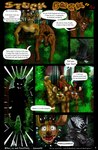 adolescent anthro canid canine canis comic deer dialogue english_text group hi_res male male/male mammal pecicz stuck text trio wolf young young_male