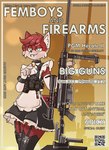 2022 4_fingers anthro anti-materiel_rifle bell bell_collar cat_face_stockings clothed clothing collar cover crossdressing cuffs_(clothing) english_text fangs felid femboy fingers fur garter_belt_leggings garter_straps gun hair hi_res holster holstered_pistol legwear magazine_cover maid_apron maid_uniform male male_anthro mammal marcus_gray onespicycat pgm_hecate_ii prehistoric_species qr_code ranged_weapon red_body red_fur red_hair rifle saber-toothed_tiger sniper_rifle solo teeth text thigh_highs uniform weapon