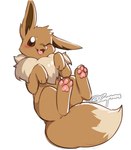 2024 blush blush_lines brown_body brown_eyes brown_fur brown_nose cute_fangs dipstick_tail eevee fangs feral fluffy fluffy_tail fur generation_1_pokemon male markings neck_tuft nintendo one_eye_closed open_mouth pawpads paws pink_pawpads pokemon pokemon_(species) signature smile solo tail tail_markings teeth tuft zerpreros