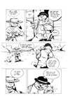 anthro buckteeth cabin clothing comic cowboy_hat desert dialogue english_text female group hat headgear headwear hi_res jamil_gonzalez jasper_gold_(character) lagomorph leporid male mammal monochrome murid murine poncho rabbit rodent sky teeth text the_tale_of_jasper_gold trio western wild_west wind