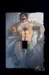 2021 abs anthro bandage bandaged_arm bed biceps bite_mark_on_arm blood bodily_fluids body_size_growth canid canine censor_bar censored censored_genitalia censored_penis clenching_sheets clothing drooling forced forced_transformation fur furniture grey_body grey_fur hi_res human human_to_anthro izayoi_16 lying lying_on_bed male mammal mid_transformation muscular muscular_anthro muscular_male mythological_canine mythological_creature mythology on_back on_bed pecs pubes quads saliva saliva_string shirt signature size_transformation solo species_transformation tears topwear torn_clothing transformation tugging_clothing underwear werecanid werecanine werecreature werewolf