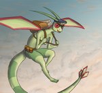 Rating: q
ID: 5616686
Date: 2025-06-02 15:18:41 -0400
Status: active
Score: 9
2018 alternate_version_at_source anthro back_wings backpack belt biped bottomless breasts clothed clothing cloud colored detailed_background eyewear female flygon flying generation_3_pokemon green_body hat headgear headwear horn looking_at_viewer markings mostly_nude nintendo nipples non-mammal_breasts non-mammal_nipples nude open_mouth open_smile pilot_hat plantigrade pokemon pokemon_(species) red_eyes red_markings scroll shaded smile snout solo stoneheron sunglasses tail topless wings post #5616686