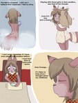 2011 3:4 anthro babystar biped clothing comic detailed_background dialogue digital_media_(artwork) english_text eyes_closed female fur gemma_polson hair hi_res mammal rodent sciurid shirt sitting solo standing text topwear tree_squirrel