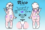 3:2 absurd_res anthro anus_tattoo back_tattoo belly butt butt_tattoo ear_piercing ear_ring ears_down erection feet fur genital_tattoo genitals gesture hair hand_gesture heart_symbol heart_tattoo hi_res lagomorph leg_tattoo leporid lex_charm male mammal nico_(space_wyvern) nude penis penis_tattoo piercing pink_body pink_fur pivoted_ears purple_eyes purple_piercing purple_tattoo queen_susie rabbit ring_piercing scut_tail short_tail skull_tattoo solo tail tattoo thigh_tattoo v_sign white_belly white_body white_cheeks white_chest white_feet white_fur white_hair white_hands white_mouth white_tail womb_tattoo