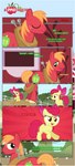 absurd_res accessory apple_bloom_(mlp) barn big_macintosh_(mlp) black_border border bow_ribbon brother_(lore) brother_and_sister_(lore) building duo ears_up earth_pony eavesdropping equid equine estories female fence feral friendship_is_magic frown hair_accessory hair_bow hair_ribbon hasbro hi_res hooves horse looking_back male mammal my_little_pony open_mouth plant pony raised_hoof ribbons sibling_(lore) sister_(lore) smile sweet_apple_acres tree white_fence