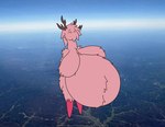 absurd_res anthro antlers belly belly_fur belly_hair big_belly big_breasts bird's-eye_view body_hair breasts cryptid female fur giga hair happy hi_res high-angle_view horn huge_belly huge_breasts hyper hyper_belly hyper_breasts kaiju landscape_dwarfing macro macro_female macro_march mandro22 monster obese obese_anthro obese_female overweight overweight_anthro overweight_female photo_background photography_(artwork) solo titan_(disambiguation) trevor_henderson watch_tower_(trevor_henderson)