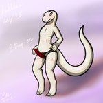 1:1 2022 4_toes 5_fingers absurd_res albino anthro arm_tattoo big_dildo big_tail blush body_blush cel_shading crusch_lulu cute_fangs dated digital_drawing_(artwork) digital_media_(artwork) digitigrade dildo english_text eyelashes featureless_chest feet female fingers flat_chested front_view genitals hand_on_hip hi_res humanoid_hands innie_pussy kinktober krita_(artwork) leg_tattoo lizard lizardman lizardman_(overlord) long_tail looking_at_viewer neck_tattoo nude orange_tattoo overlord_(series) pupils purple_background pussy pussy_blush red_dildo red_eyes reptile scales scalie sex_toy shaded shadow signature simple_background slit_pupils smile smiling_at_viewer snout solo spe strapon tail tail_tattoo tapering_dildo tapering_tail tattoo text thick_tail thick_thighs thigh_tattoo toes tribal tribal_tattoo white_body white_pussy white_scales wide_hips