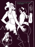 3:4 anthro asriel_dreemurr athletic athletic_female athletic_wear blush bodily_fluids boss_monster_(undertale) bottomwear bra bratty_(undertale) breasts butt butt_focus butt_grab catty_(undertale) clothing comic dominant dominant_female dracozhilla duo embarrassed erection female femboy footwear group gym_bag hair hand_on_butt hat headgear headwear hi_res humanoid larger_female looking_back male male/female mammal non-mammal_breasts pants shocked size_difference skinny slightly_chubby sports_bra text trio undertale undertale_(series) underwear workout_clothing yoga_pants