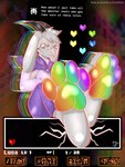 3:4 asriel_dreemurr asriel_dreemurr_(god_form) boss_monster_(undertale) bovid caprine dialogue english_text feet foot_fetish fruitroll goat hi_res male mammal solo text undertale undertale_(series)