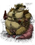 3_toes 4_fingers alcohol anthro arm_support armor balls bar_counter beer beer_mug belly belly_rolls beverage big_balls big_belly big_nose big_tail biped bone boss_rat bottle brown_body brown_fur buckteeth bulge burping chubby_cheeks cigar cigarette claws clothed clothing codpiece colored container counter crooked_teeth detailed digital_drawing_(artwork) digital_media_(artwork) dynamite english_text explosives facial_piercing fat_rolls feet finger_claws fingerless_gloves fingers fur genitals girthy gloves grenade hairless_tail half-closed_eyes handwear hanging_belly harness headgear helmet hi_res holding_beer holding_bottle holding_cigar holding_cigarette holding_container holding_object huge_balls huge_belly insult jwbalsley leaning leaning_backward leaning_on_counter leaning_on_elbow male mammal moobs morbidly_obese morbidly_obese_anthro morbidly_obese_male multicolored_body multicolored_fur murid murine narrowed_eyes navel navel_piercing navel_ring nipple_piercing nipple_ring nipples nose_piercing nose_ring notched_ear nude obese obese_anthro obese_male open_mouth overweight overweight_anthro overweight_male piercing pink_feet pink_hands pink_nipples profanity rat ring_piercing rodent sally_and_the_stompers shaded sharp_teeth shoulder_pads simple_background sketch skimpy skull skull_accessory skull_head smelly solo sound_effects spiked_armor spiked_helmet spiked_shoulder_pads spikes spittle standing tail tan_body tan_fur teeth text thick_arms thick_calves thick_tail thick_thighs thong tnt toe_claws toes two_tone_body two_tone_fur underwear weapon white_background yellow_sclera