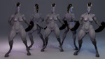 16:9 3d_(artwork) 3d_animation afro_puffs animated anthro black_hair dancing digital_media_(artwork) equid equine female grey_body group hair hair_bun horn horse jankenponponpon mammal mythological_creature mythological_equine mythology no_sound purple_eyes short_playtime tail tail_motion unicorn vrchat vrchat_model webm widescreen