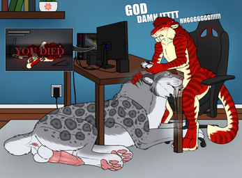 Rating: e
ID: 5729864
Date: 2025-07-23 19:33:13 -0400
Status: active
Score: 95
animal_genitalia animal_penis anthro anthro_on_feral anthro_penetrating anthro_penetrating_feral balls bestiality big_fangs bodily_fluids cum cum_in_mouth cum_inside cum_on_chin cum_string duo erection eyes_closed family_guy_death_pose fangs felid feline_genitalia feline_penis feral feral_penetrated fur gaming genital_fluids genitals grey_body grey_fur hair hi_res inside killthe_demon male male/male male_penetrated male_penetrating male_penetrating_male mammal markings meme nude oral oral_penetration pawpads penetration penis penis_in_mouth pink_pawpads playing_video_game red_body red_fur red_hair sex short_hair sitting spotted_back striped_arms striped_legs striped_markings striped_tail stripes tail tail_markings teeth under_table white_balls white_body white_fur yellow_balls yellow_body yellow_fur post #5729864