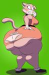 Rating: q
ID: 1576902
Date: 2018-06-19 08:41:02 -0400
Status: active
Score: 17
absurd_res americananomaly_(artist) anthro big_breasts big_butt blush breasts butt butt_expansion clenched_teeth clothing digital_media_(artwork) domestic_cat expansion felid feline felis female green_background hand_on_butt hi_res huge_butt huge_thighs hyper hyper_butt looking_back mammal panties shima_luan simple_background solo squeezing super_planet_dolan teeth thick_thighs underbutt underwear wardrobe_malfunction post #1576902