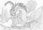 Rating: s
ID: 5542598
Date: 2025-05-01 19:39:10 -0400
Status: active
Score: 14
2022 2_horns 5_fingers axelon belly big_belly black_hair book bookshelf claws dragon english_description european_mythology fangs female female_feral feral fingers furniture graphite_(artwork) grey_body grey_eyes grey_scales greyscale hair hi_res high-angle_view horn ladder long_horn long_neck membrane_(anatomy) membranous_wings monochrome multicolored_body multicolored_scales mythological_creature mythological_scalie mythology on_ladder scales scalie scroll scroll_in_mouth slightly_chubby slightly_chubby_female solo teeth traditional_media_(artwork) tumidus two_tone_body two_tone_scales western_dragon wing_claws winged_dragon wings post #5542598