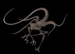 alien black_background feral game_design monster simple_background solo symbiont tentacles unknown_species