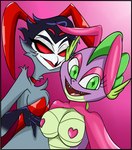 Rating: q
ID: 5645380
Date: 2025-06-16 00:17:03 -0400
Status: pending
Score: 5
breasts bunny_costume clothing costume female friendship_is_magic hasbro helluva_boss my_little_pony rubymun spike_(mlp) stolas_(helluva_boss) post #5645380