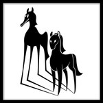 1:1 2018 altered_shadow black_and_white black_border border digital_drawing_(artwork) digital_media_(artwork) doublehorse_(scp_foundation) duo ears_up empty_eyes equid equine feral front_view full-length_portrait hair horse mammal mane monochrome portrait quadruped scp_foundation shadow shadow_creature sharp_teeth silhouette simple_background standing sunnyclockwork tail teeth thin_legs three-quarter_view white_background