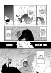 anthro canid canine clothing comic english_text female fur greyscale hi_res human kemono lila_(kashiwagi_aki) male mammal monochrome revoli text translated yakantuzura