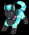 2015 adobe_photoshop_(artwork) alpha_channel ambiguous_gender blue_eyes canid digital_drawing_(artwork) digital_media_(artwork) digitigrade elemental_creature feral flat_colors full-length_portrait fur grey_body grey_fur head_tuft low_res mammal paws portrait seashell sebdoggo shell simple_background solo tail transparent_background tuft water water_creature waterdog