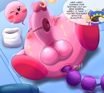 absurd_res alien anal anal_bead_pull anal_beads anal_beads_in_ass anal_penetration anus balls big_penis blush bodily_fluids cum cumshot dialogue dildo duo ejaculation english_text genital_fluids genitals hi_res humanoid_genitalia humanoid_penis kirby kirby's_return_to_dream_land kirby_(series) lying magolor male male/male nintendo object_in_ass offscreen_character on_back panel_skew penetrable_sex_toy penetration penile penis sex_toy sex_toy_in_ass sex_toy_insertion tepigfan101 text vibrating vibrator vibrator_on_penis waddling_head