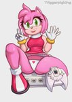 2024 amy_rose anthro breasts clothed clothing controller dreamcast_console dreamcast_controller electronics eulipotyphlan female footwear front-print_panties game_console game_controller gloves green_eyes hair handwear heart_clothing heart_panties heart_print heart_print_panties heart_print_underwear heart_symbol heart_underwear hedgehog hi_res looking_at_viewer mammal multicolored_body open_mouth open_smile panties pink_body pink_hair print_clothing print_panties print_underwear sega sega_controller sega_dreamcast shoes simple_background smile smiling_at_viewer solo sonic_the_hedgehog_(series) spread_legs spreading tan_body triggerpigart two_tone_body underwear upskirt white_background white_clothing white_panties white_underwear