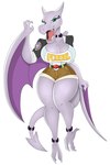 aerodactyl anthro anthrofied belt big_breasts bottomwear breasts clothing collar fangs female fossil_pokemon generation_1_pokemon green_eyes grey_body hi_res huge_breasts jacket legwear nintendo pokeball pokeball_collar pokemon pokemon_(species) pokemorph shirt shorts simple_background solo spade_tail standard_pokeball tail teeth topwear urusee584 white_background wings