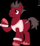 2023 absurd_res alpha_channel alphabet_(mike_salcedo) clothing earth_pony equid equine feral hair hasbro hi_res hooves horse looking_up m_(mike_salcedo) male mammal melisareb my_little_pony pony raised_hoof red_body red_eyes red_hair shirt signature simple_background solo tank_top topwear transparent_background white_clothing white_shirt white_tank_top white_topwear wristband