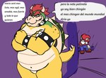 Rating: s
ID: 5218233
Date: 2024-12-02 03:37:47 -0500
Status: active
Score: 18
anthro apolonoise armband belly blue_clothing blue_overalls bowser bracelet bulge clothing collar crossed_arms crotch_lines dialogue digital_drawing_(artwork) digital_media_(artwork) duo gloves green_body handwear hat head_horn headgear headwear holding_head horn human jewelry koopa male mammal mario mario_bros nintendo overalls red_clothing red_shirt red_topwear scalie shell shirt sitting sitting_on_ground sketch sketch_background smile smirk spanish_text speech_bubble spiked_collar spiked_shell spiked_tail spikes spikes_(anatomy) standing stocky tail tan_body text three-quarter_view topwear translated translated_description white_clothing white_gloves white_handwear yellow_body post #5218233