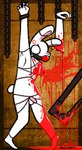 Rating: e
ID: 4790207
Date: 2024-05-18 01:20:45 -0400
Status: active
Score: 37
aliasing amputation amputee anthro axe ball_gag balls bdsm blood blood_on_arm blood_on_chest blood_on_leg blood_pool blood_splatter bodily_fluids bondage bone bound chain chained crying cuff_(restraint) digital_media_(artwork) disability dismemberment dripping_blood emanata forced fur gag gagged genitals gore gore_focus harness hell hi_res kama_(wendigoop) lagomorph leporid male mammal missing_arm nude occult_symbol pain penis pentagram pentagram_harness rabbit restraints rope rope_bondage rope_harness shackles shaking simple_background solo symbol tail teardrop tears torturabbit torture trembling weapon white_body white_fur wounded post #4790207