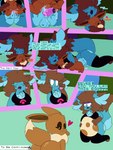 3:4 absurd_res after_sex becoming_flaccid big_butt blue_body blue_fur bodily_fluids brown_body brown_fur brown_hair butt canid canine chibi_(chibitay) chibitay comic cum cum_drip cum_in_pussy cum_inside cum_on_penis cumshot dialogue dripping duo eevee egg ejaculation english_text felid feline female female_penetrated feral fur generation_1_pokemon genital_fluids genitals good_girl gynomorph gynomorph/female gynomorph_penetrating gynomorph_penetrating_female hair heart_symbol hi_res intersex intersex/female intersex_penetrating intersex_penetrating_female interspecies kissing mammal nintendo penetration penis pokemon pokemon_(species) pokemon_trainer pokephilia sex text translynx