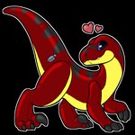 1:1 alpha_channel animate_inanimate blue_eyes dinosaur dromaeosaurid feral inflatable living_inflatable pool_toy prehistoric_species red_body reptile scalie solo symrea telegram_sticker theropod