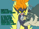 Rating: s
ID: 5582294
Date: 2025-05-18 20:28:25 -0400
Status: pending
Score: 16
afterimage angry black_body black_skin blue_background bodily_fluids breasts canid canine canis clenched_hands colored_skin dialogue duo empty_eyes english_text eyes_closed fangs female female_humanoid feral grey_body grey_skin hair hands_up hitting humanoid imp larger_feral larger_male link_(wolf_form) long_hair male male_feral mammal midna morpskorp motion_lines mouth_closed multicolored_body multicolored_skin nintendo no_headwear open_mouth orange_hair pointy_ears profile quadruped short_stack simple_background size_difference smaller_female smaller_humanoid standing super_saiyan tears teeth text the_legend_of_zelda twilight_princess two_tone_body two_tone_skin wolf yellow_eyes post #5582294